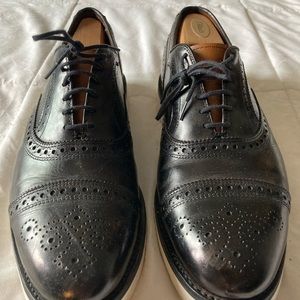 Black Allen Edmonds Strand 11.5 E with vibram sole.